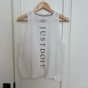Nike Women's White 'Just Do It' Muscle Tee